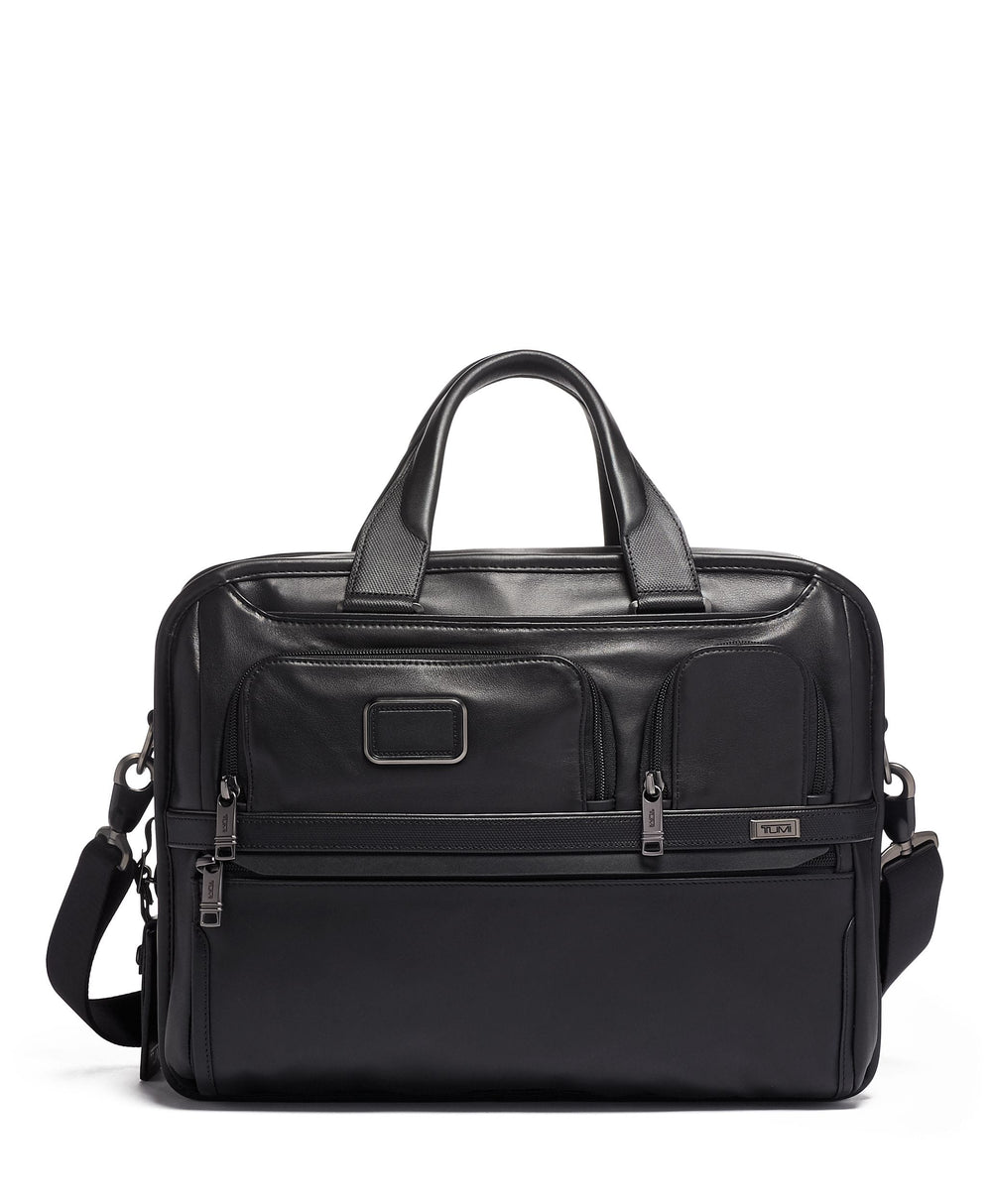 Expandable Organizer Laptop Brief Leather Alpha 3 Collection